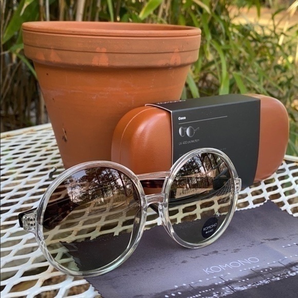 KOMONO Coco Clear / Tortoise Sunglasses New - Picture 6 of 16